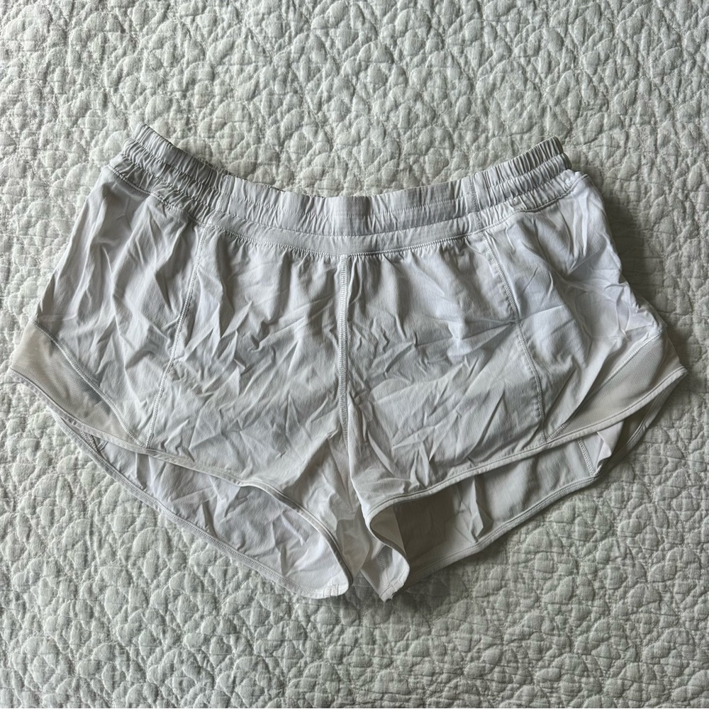 Lululemon White Hotty Hot Shorts